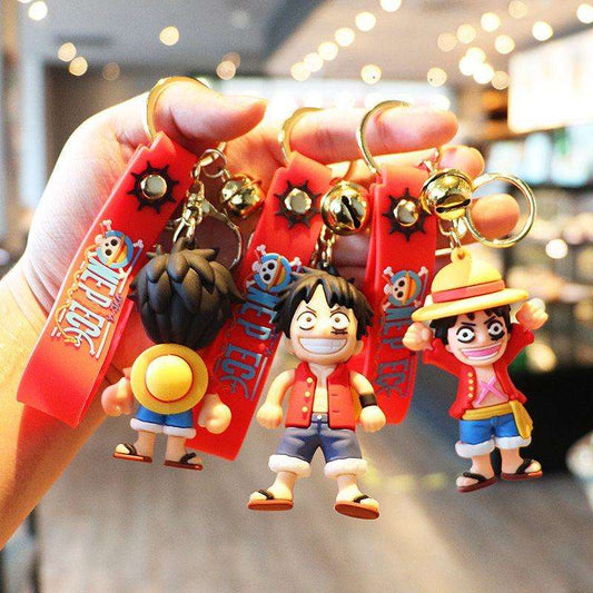 New Cartoon Anime One Piece Keychain Luffy Doll Car Bag Pendant Keychain Student Small Gifts - wakalives